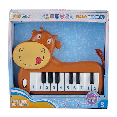 Piano Interactivo de Animales con Sonido Vaca Marrón