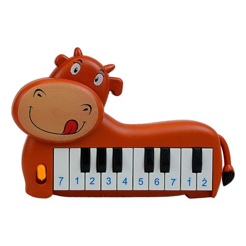 Piano Interactivo de Animales con Sonido Vaca Marrón