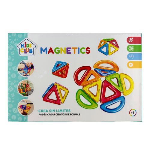 Magnetics Juego de Bloques Magnéticos Incluye 10 Piezas Triángulos y Semicirculos