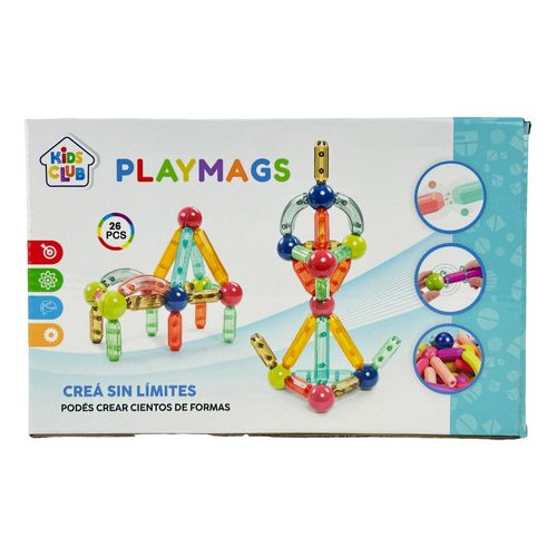 Playmags Juego de Palitos Magnéticos Incluye 26 Piezas Transparentes
