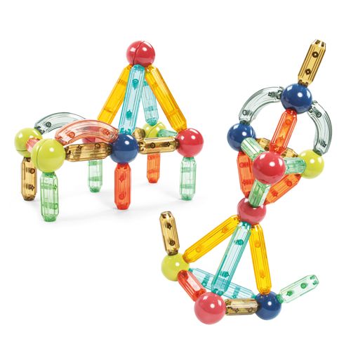 Playmags Juego de Palitos Magnéticos Incluye 26 Piezas Transparentes