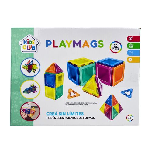 Playmags Juego de Bloques Magnéticos Incluye 20 Piezas Enteras