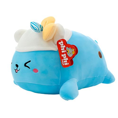 Peluche Spandex Acostados 30 cm Celeste