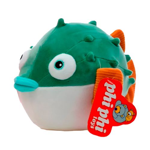 Peluche Pescado Pez Globo Verde 24 cm