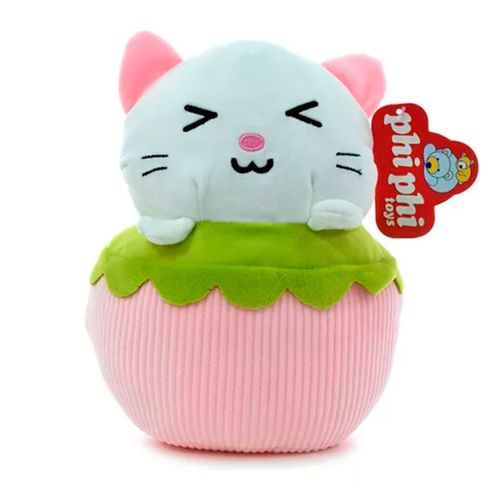 Peluche Gato en Muffin Spandex 23 cm