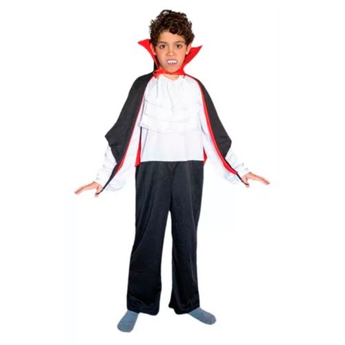 Disfraz Halloween Vampiro con Capa y Dientes