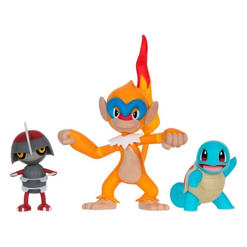 Pokémon Battle Ready 3 Figuras Pawniard-Monferno-Squirtle