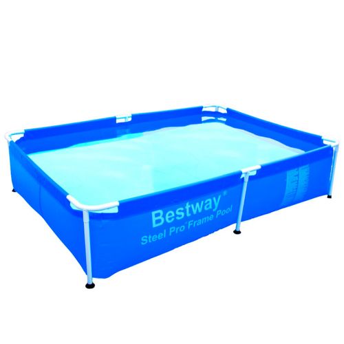Pileta Rectangular con Base Metálica Bestway Steel Pro 690lts 150 x 110 x 42 cm