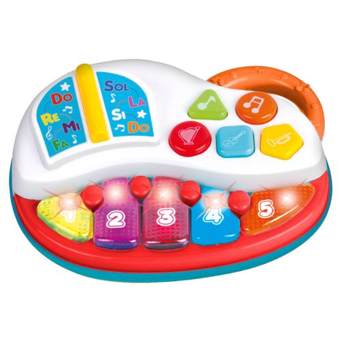 Dolce Bambino Piano Musical Interactivo con Luces y Sonidos Naranja