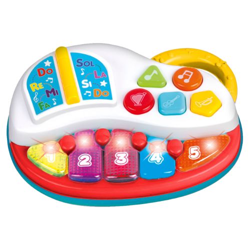 Dolce Bambino Piano Musical Interactivo con Luces y Sonidos Amarillo