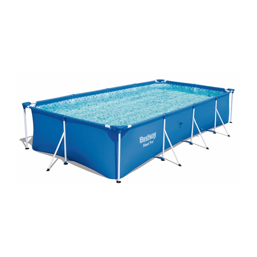 Pileta Rectangular con Base Metálica Bestway Steel Pro 8316lts 450 x 220 x 84 cm