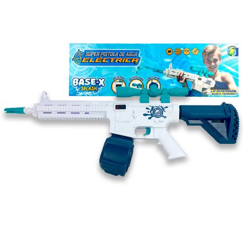Super Pistola de Agua Eléctrica Base-X Splash Automática con Mira