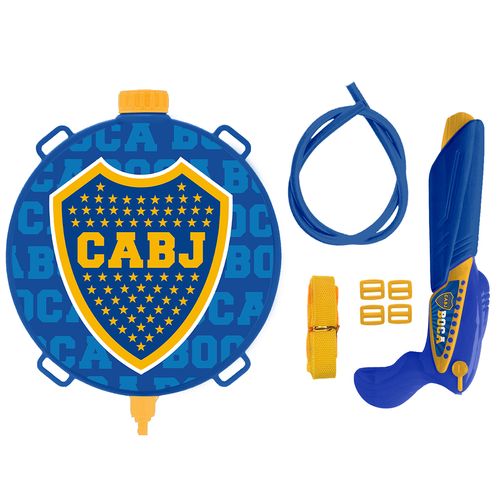 Mochila de Agua Circular con Pistola Boca Juniors Bombo