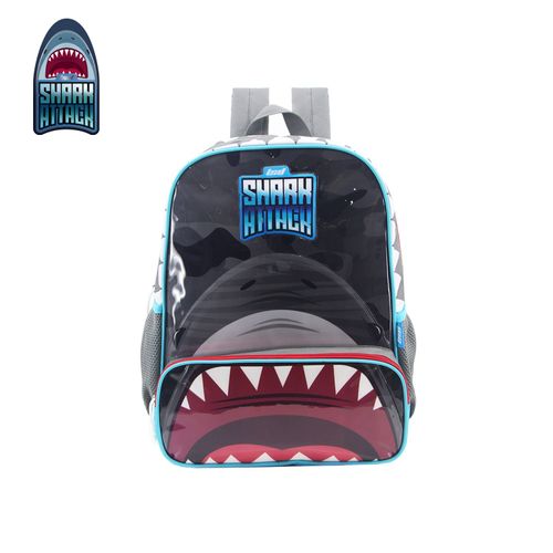 Mochila Espalda 16 Pulgadas Shark Attack Tiburón Gris