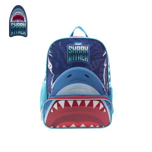 Mochila Espalda 16 Pulgadas Shark Attack Tiburón Azul