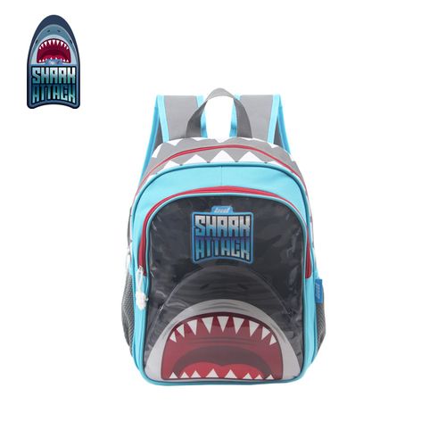 Mochila Espalda 14 Pulgadas Shark Attack Tiburón Gris