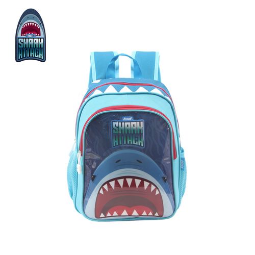 Mochila Espalda 14 Pulgadas Shark Attack Tiburón Azul