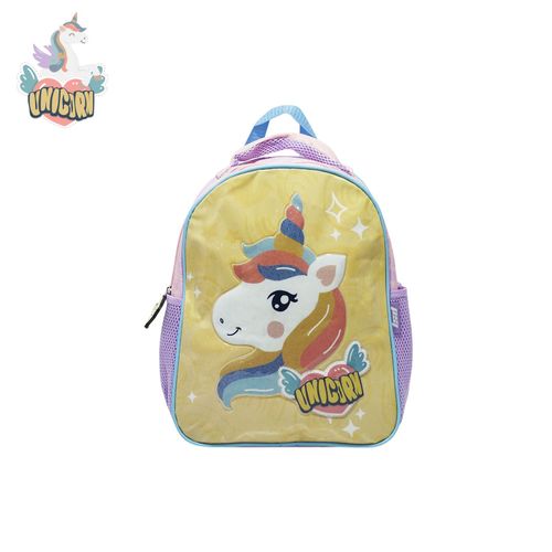 Mochila Espalda 12 Pulgadas Unicornio Amarilla