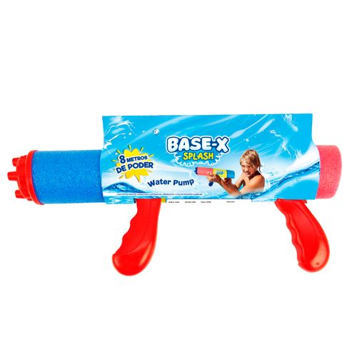 Lanzador de Agua Base-X Splash Mango Rojo 30 cm Dispara Hasta 8 Metros