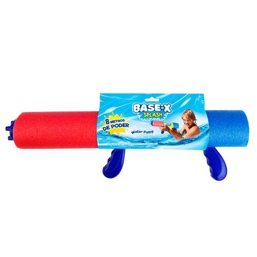 Super Lanzador de Agua Base-X Splash Mango Azul 45 cm Dispara Hasta 8 Metros