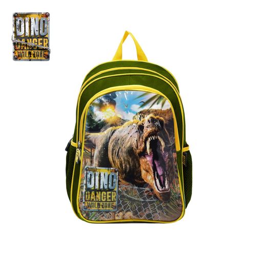 Mochila Espalda 14 Pulgadas Dino Danger Verde