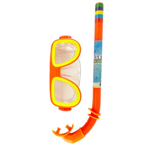 Set de Buceo Base-X Splash con Snorkel y Máscara Naranja
