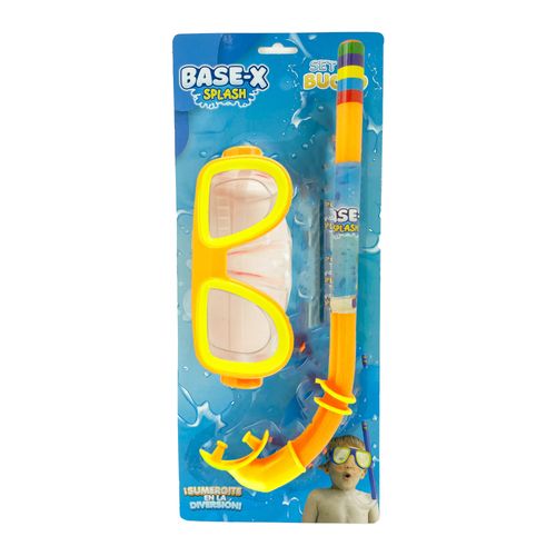 Set de Buceo Base-X Splash con Snorkel y Máscara Amarillo