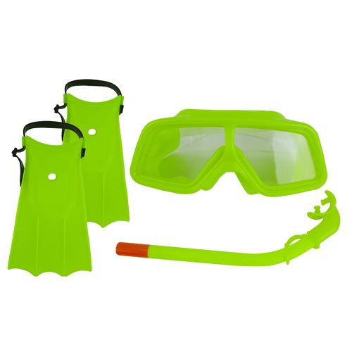 Súper Set de Buceo Base-X Splash con Patas de Rana, Snorkel y Máscara Verde