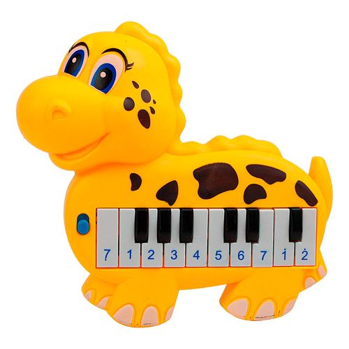 Piano Interactivo de Dinosaurios con Sonido Estegosaurio Amarillo