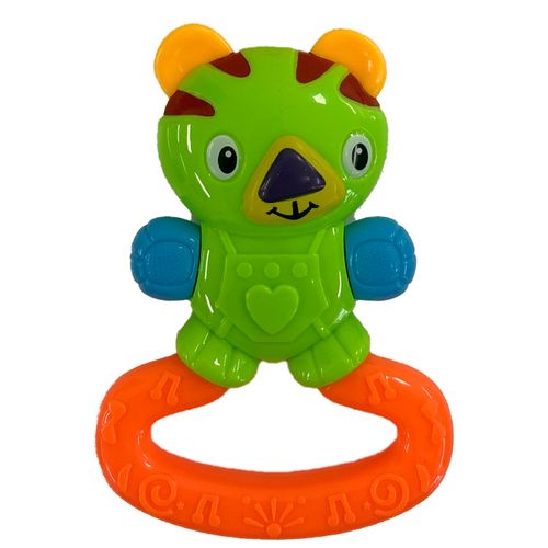 Set x2 Sonajeros Interactivos Multisensoriales Tigre y Payaso Verde