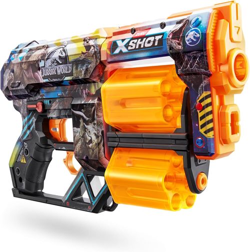 Pistola Lanza Dardos X-Shot Skins Dread Jurassic World con 12 Dardos