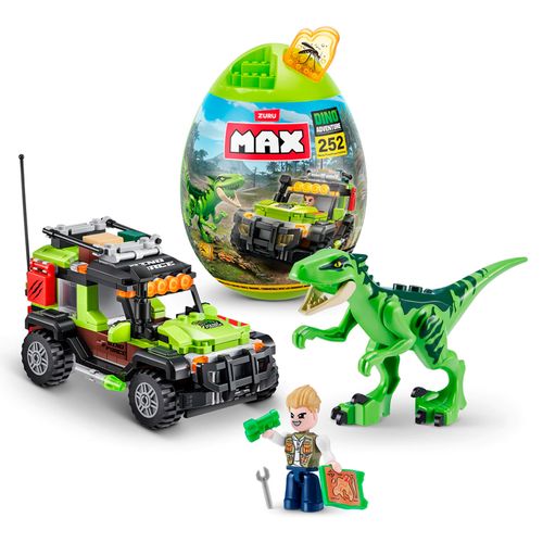 Capsula Huevo Max Dino Aventura 252 Piezas para Armar