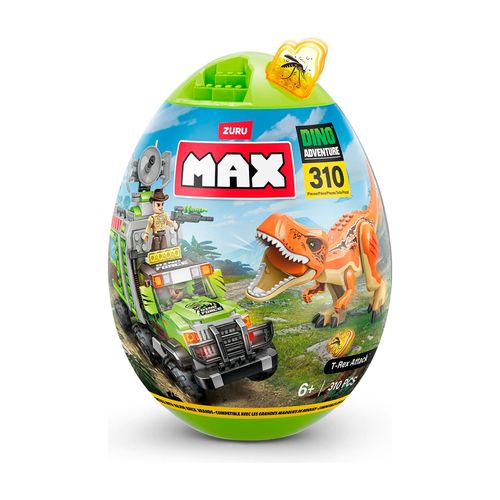 Capsula Huevo Max Dino Aventura 310 Piezas para Armar