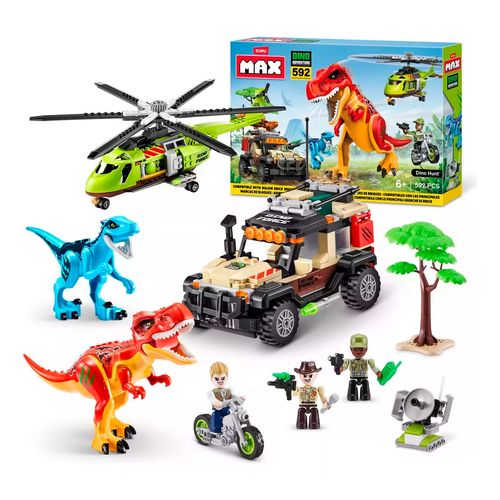 Playset Max Dino Aventura 592 Piezas para Armar