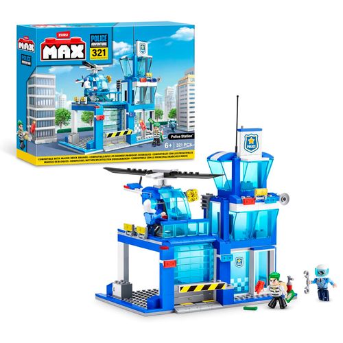 Playset Max City Estación de Policias 321 Piezas para Armar