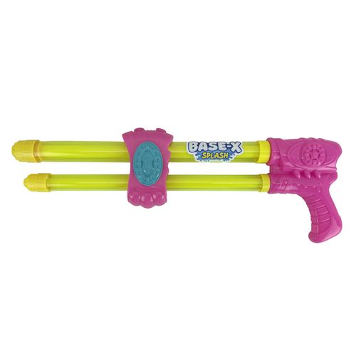 Pistola de Agua Base-X Splash Doble Cañon 45 cm Rosa