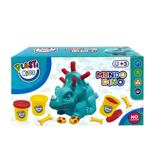 Juego De Masa C/accesorios Mundo Dino Plastikids Rinoceronte