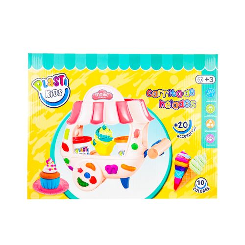 Juego De Masa Para Modelar Con Carro De Helados Y Dulces Plasti Kids