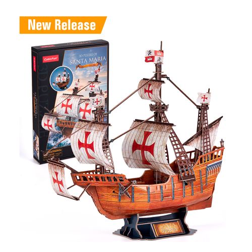 Cubic Fun Rompecabeza 3D Santa Maria Barco 204 PIEZAS