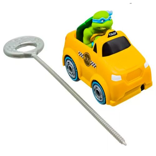 Tortugas Ninja Rad Rip Racers Auto con Figura y Lanzador Leonardo