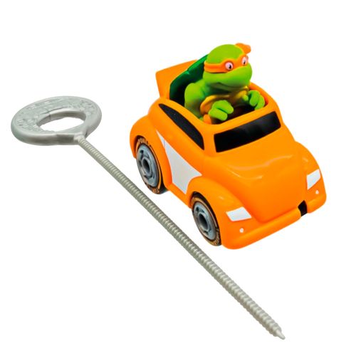 Tortugas Ninja Rad Rip Racers Auto con Figura y Lanzador Michelangelo