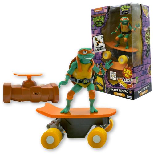 Tortugas Ninja Half Pipe Skaters con Figura a Radio Control Michelangelo