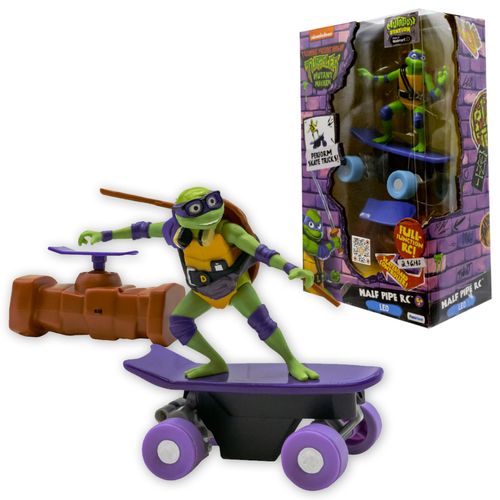 Tortugas Ninja Half Pipe Skaters con Figura a Radio Control Donatello