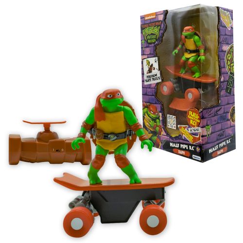 Tortugas Ninja Half Pipe Skaters con Figura a Radio Control Raphael