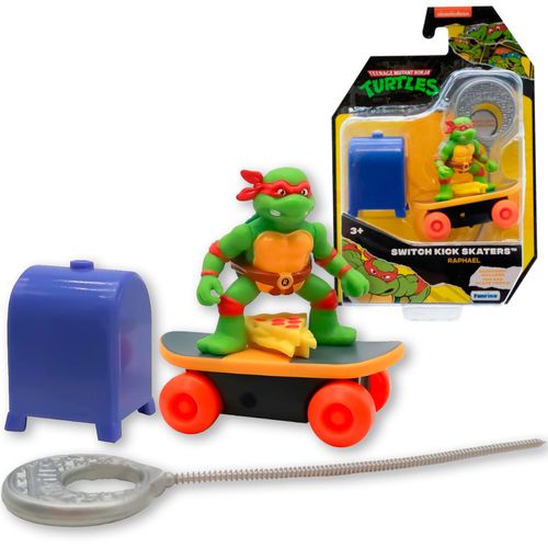 Tortugas Ninja Switch Kick Skaters Figura con Accesorios y Lanzador Raphael