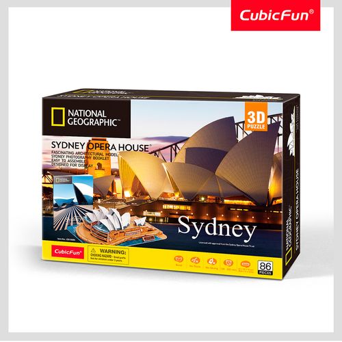 Rompecabezas 3D Nv Medio 86 Piezas Opera De Sydney Cubic Fun