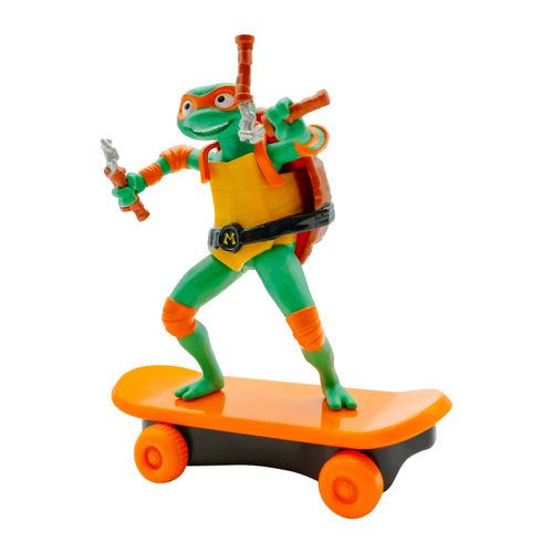Tortugas Ninja Sewer Shredders Skate Pullback con Figura Michelangelo