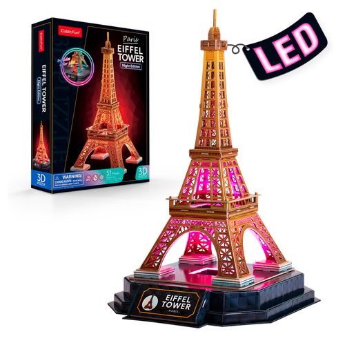 Rompecabezas 3D Torre Eiffel Night Edition 51 Piezas
