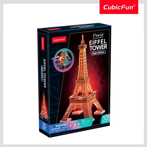 Rompecabezas 3D Torre Eiffel Night Edition 51 Piezas
