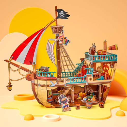 Rompecabezas 3D Kids: El Barco Pirata 157 Piezas
